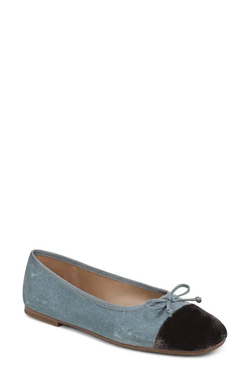 Sam Edelman Alie 2 Ballet Flat in Azure Blue/mink Brown at Nordstrom, Size 8.5 | Nordstrom