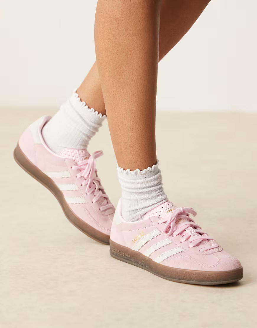 adidas Originals Gazelle Indoor sneakers in light pink | ASOS (Global)