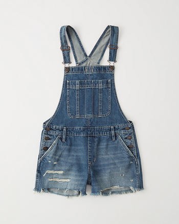 Ripped Denim Shortalls | Abercrombie & Fitch US & UK