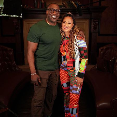 Amanda Seales on Shannon Sharpen in Pucci