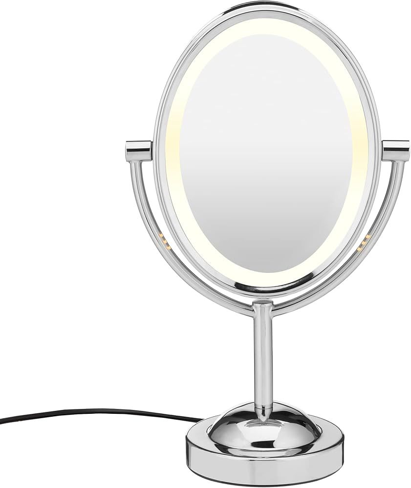 Conair Lighted Makeup Mirror, LED Vanity Mirror, 1X/7X Magnifying Mirror, Double Sided, Corded in... | Amazon (US)