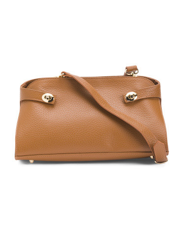 Made In Italy Leather Crossbody Side Belt Details | TJ Maxx