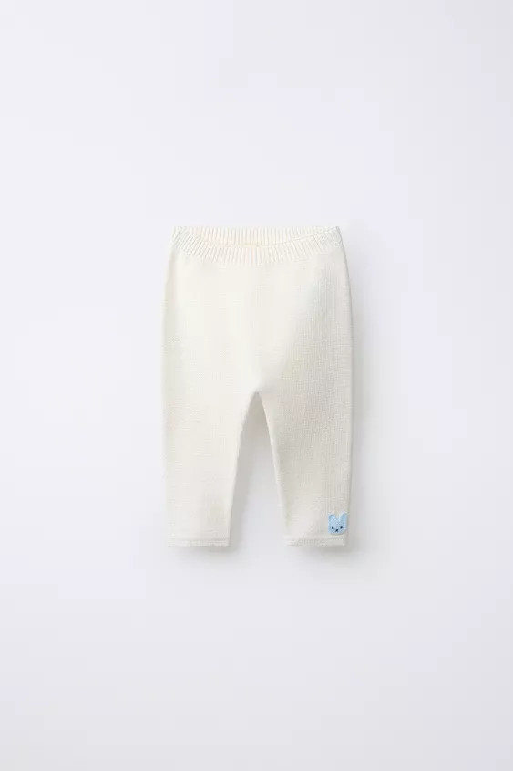 KNIT TROUSERS WITH BUNNY PATCH | Zara UK