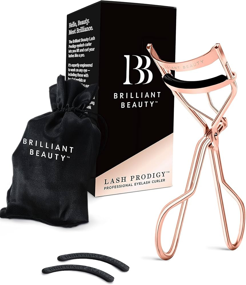 Brilliant Beauty Eyelash Curler with Satin Bag & Refill Pads - Award Winning - No Pinching, Just ... | Amazon (US)