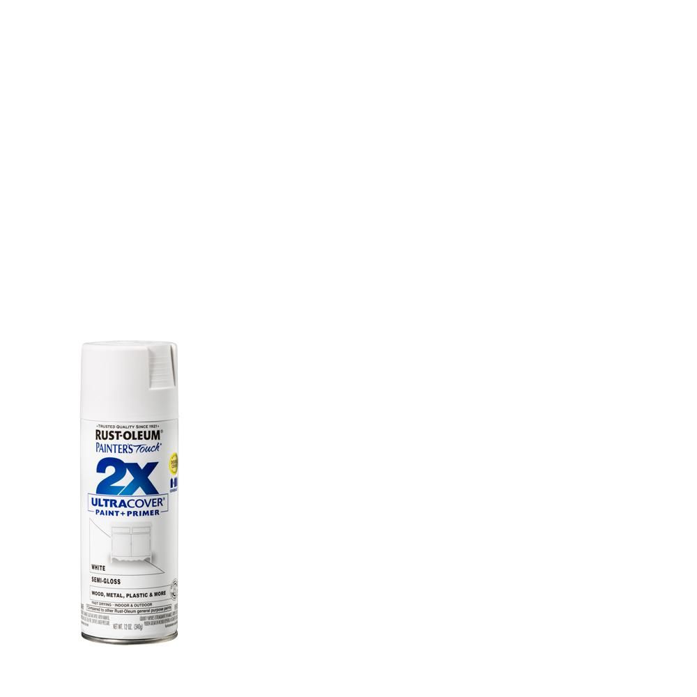 12 oz. Semi-Gloss White General Purpose Spray Paint | The Home Depot