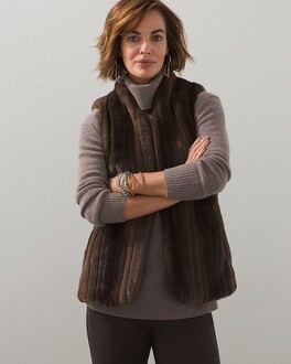 Brown Faux Fur Vest | Chico's