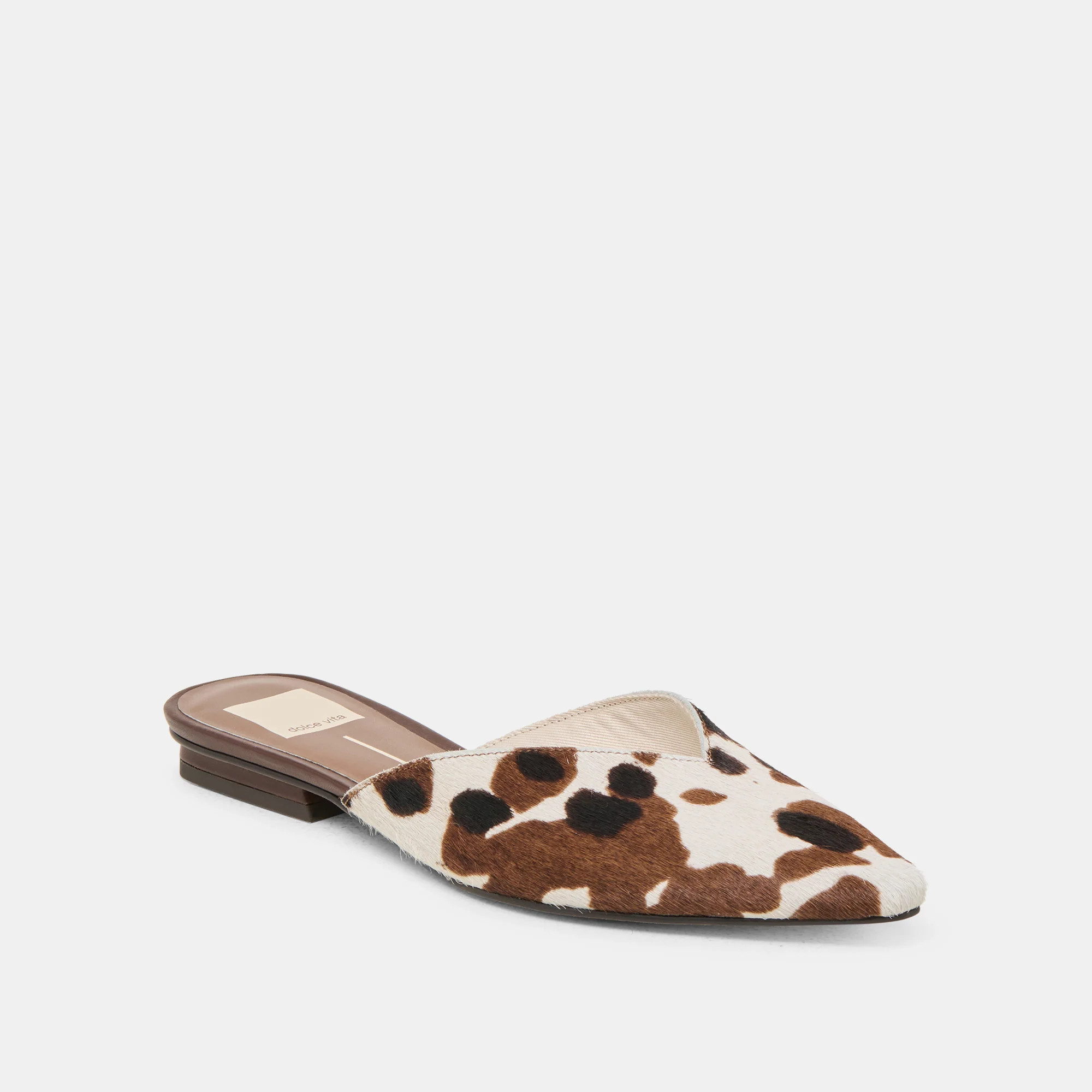 Elm Flats Cocoa Taurus Calf Hair | DolceVita.com