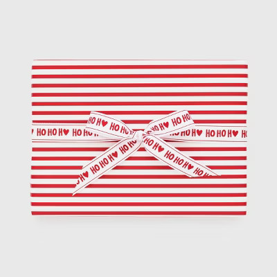 Red with White Stripe Gift Wrap, Single Roll - Sugar Paper™ | Target