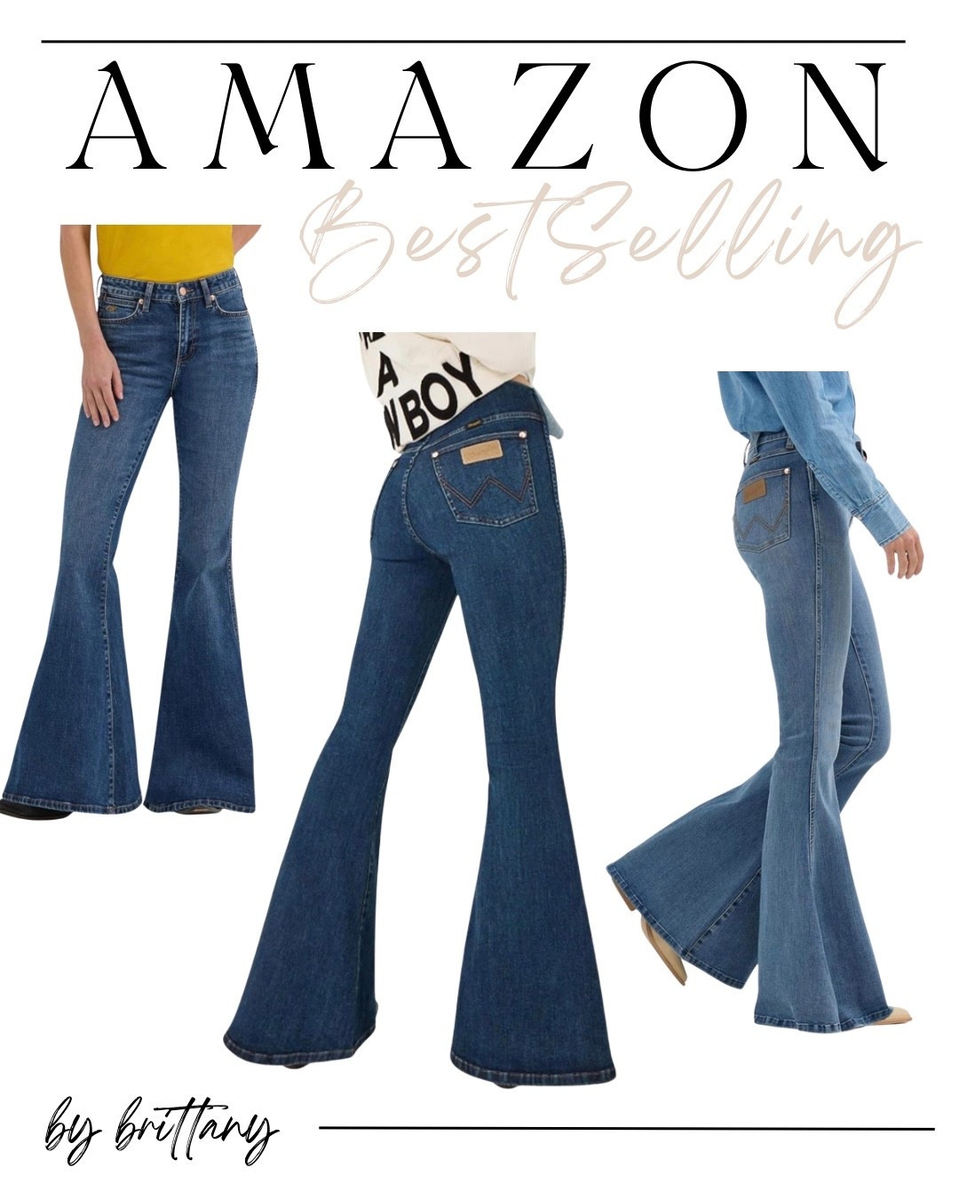 These Amazon best-selling Wrangler bell bottom flares are that good 🔥 High-rise, flattering through the hips, and the perfect flare without being over the top. They give legs-for-days and are so comfy for everyday wear. A must-have denim staple! 🤍

#LTKGiftGuide #LTKootd #LTKgrwm