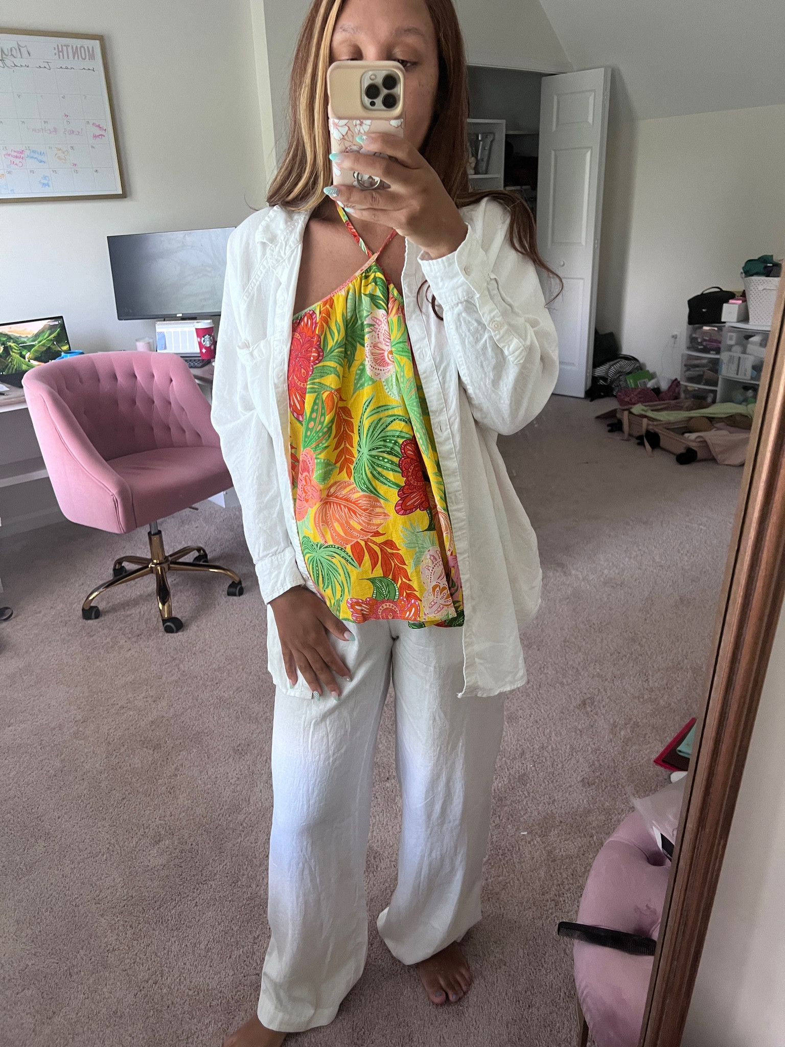 Maternity | Button down shirt | Vacation style | Halter top | Bump friendly | Resort wear | Bump outfit | Linen pants | Casual outfit

#LTKSaleAlert #LTKFindsUnder50 #LTKBump