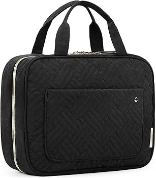 BAGSMART Toiletry Bag Travel Bag with Hanging Hook, Water-resistant Makeup Cosmetic Bag Travel Or... | Amazon (US)