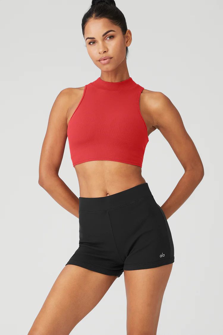 Goddess Rib Cropped Dynamite Tank | Alo Yoga