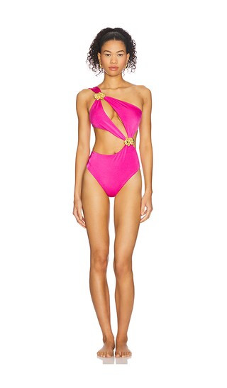 Orbit Orchid Cut Out One Piece Swimsuit in Fuchsia | Revolve Clothing (Global)