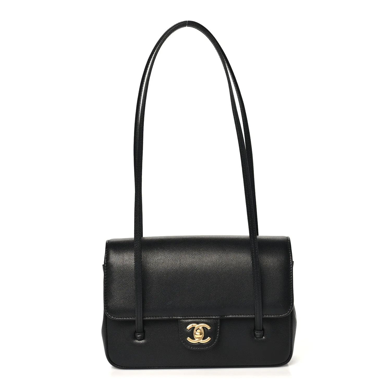 Chanel Shiny Caviar Preppy Coco Small Flap Black 1934836 | FASHIONPHILE (US)
