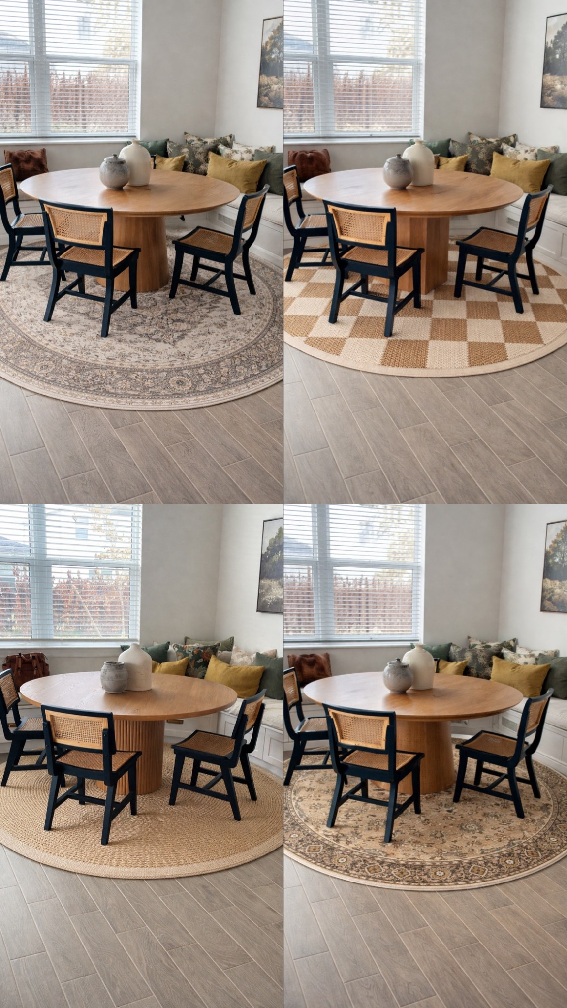 Round rug for dining table 

#LTKHome
