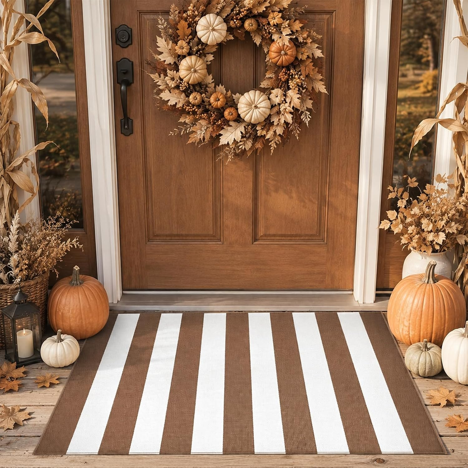 Fall Outdoor Layering Rugs Front Porch 2' X 3' for Autumn Decor | Amazon (US)