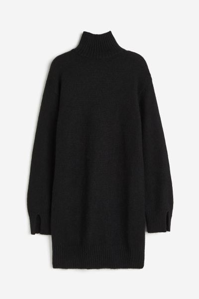 Mock-turtleneck Dress - Black - Ladies | H&M US | H&M (US + CA)