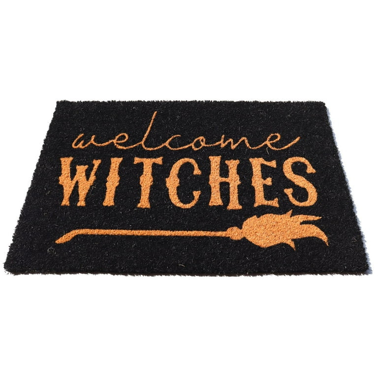 Halloween Outdoor Entryway Coir Mat, "Welcome Witches", 18 in x 30 in, by Way To Celebrate | Walmart (US)