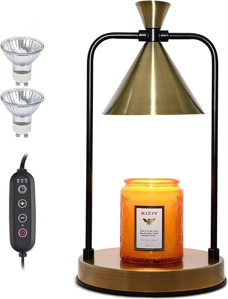 Candle Warmer Lamp with 2 Bulbs,Electric Candle Warmer with Timer, for Candle Lovers,Dimmable Can... | Amazon (US)