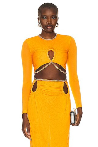 Dion Lee Barball Rope Long Sleeve Top in Citrine | FWRD | FWRD 