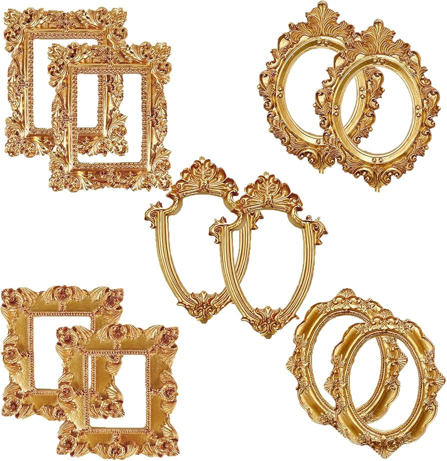 10pcs Refrigerator Frames, Small Vintage Picture Frame, Antique Gold Jewelry Display Frames, Refr... | Amazon (US)