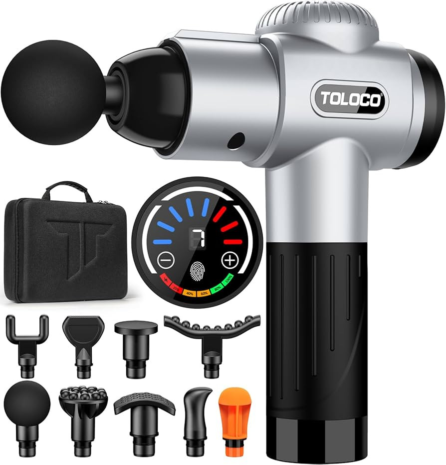 TOLOCO Massage Gun, Muscle Massage Gun Deep Tissue for Athletes with 10 Massage Heads, Electric P... | Amazon (US)