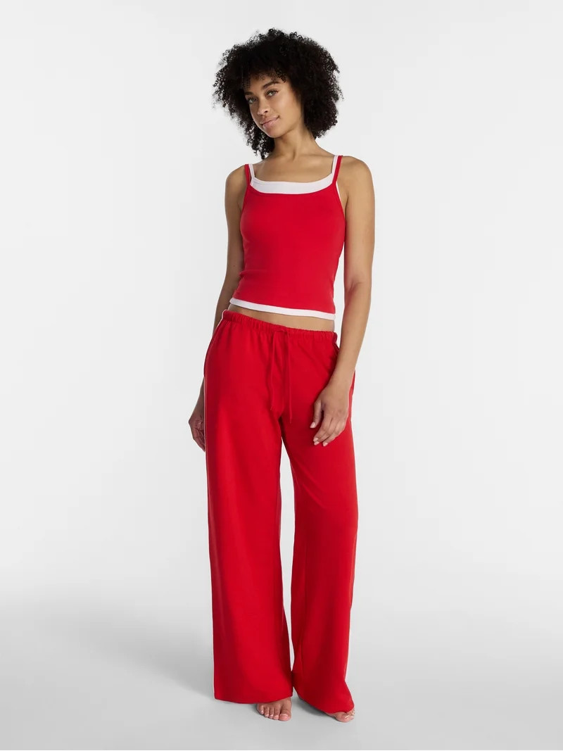 No Boundaries Sleepwear Double Cami, Women\u2019s and Women\u2019s Plus XXS-3X | Walmart (US)