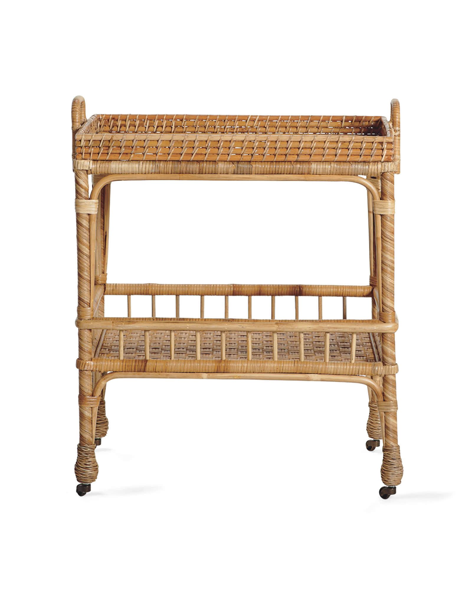 South Seas Rattan Side Cart | Serena and Lily