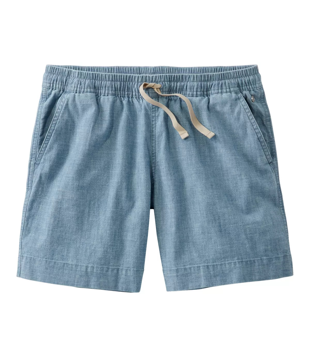 Women's Lakewashed Dock Shorts, Mid-Rise Chambray | L.L. Bean