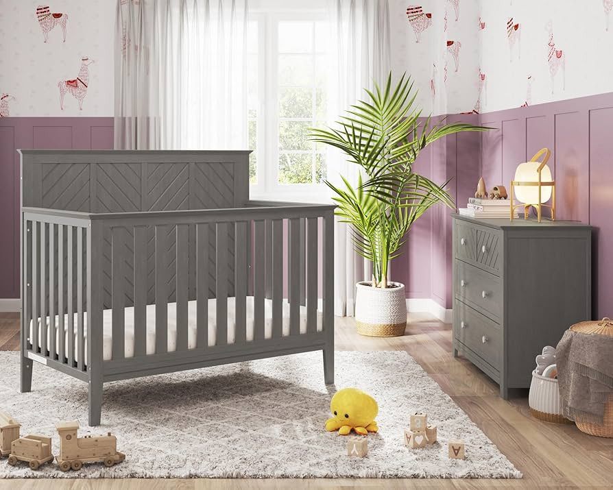 Child Craft Atwood Crib and Dresser Nursery Set, 2-Piece, Includes 4-in-1 Convertible Crib and 3-... | Amazon (US)