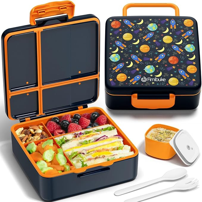 Fimibuke Bento Lunch Box for Kids, Leak Proof Toddler Bento Box with 4 Compartments BPA Free Dish... | Amazon (US)
