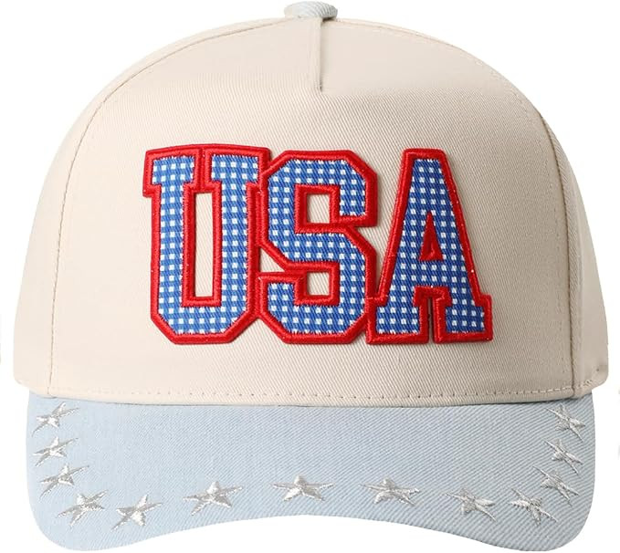 Patriotic America USA Embroidered 5 Panel Cotton Two Tone Trucker Hat for Men and Women. | Amazon (US)