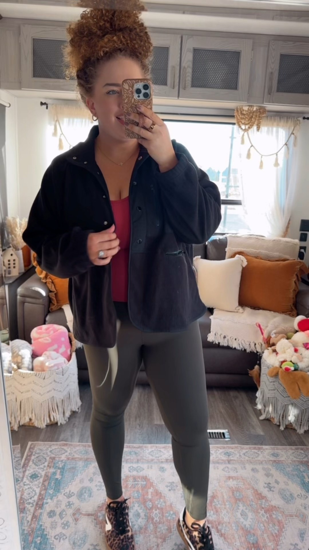 Comfy casual done right 🍂 This look is giving fall errands, pumpkin runs, and all day comfort 👏 Love the pop of color with the green leggings & red tank, and you know I’m not skipping leopard sneakers 🖤 black jacket | black fleece
Jacket | amazon tank top | Amazon red tank top | red tank top | leggings outfit | green leggings | amazon green leggings | green leggings outfit | fall outfit | leopard sneakers | leopard shoes | leopard shoe outfit | fall shoes | leggings | amazon leggings | amazon lululemon leggings dupe | amazon fall outfit | casual fall outfit | amazon fall casual outfit | amazon fashion | amazon finds | amazon look | amazon outfit | fall outfit | fall look | fall fashion | fall finds | fall outfit inspo | fall fashion inspo | fall 2025 

#LTKMidsize #LTKStyleTip #LTKSaleAlert