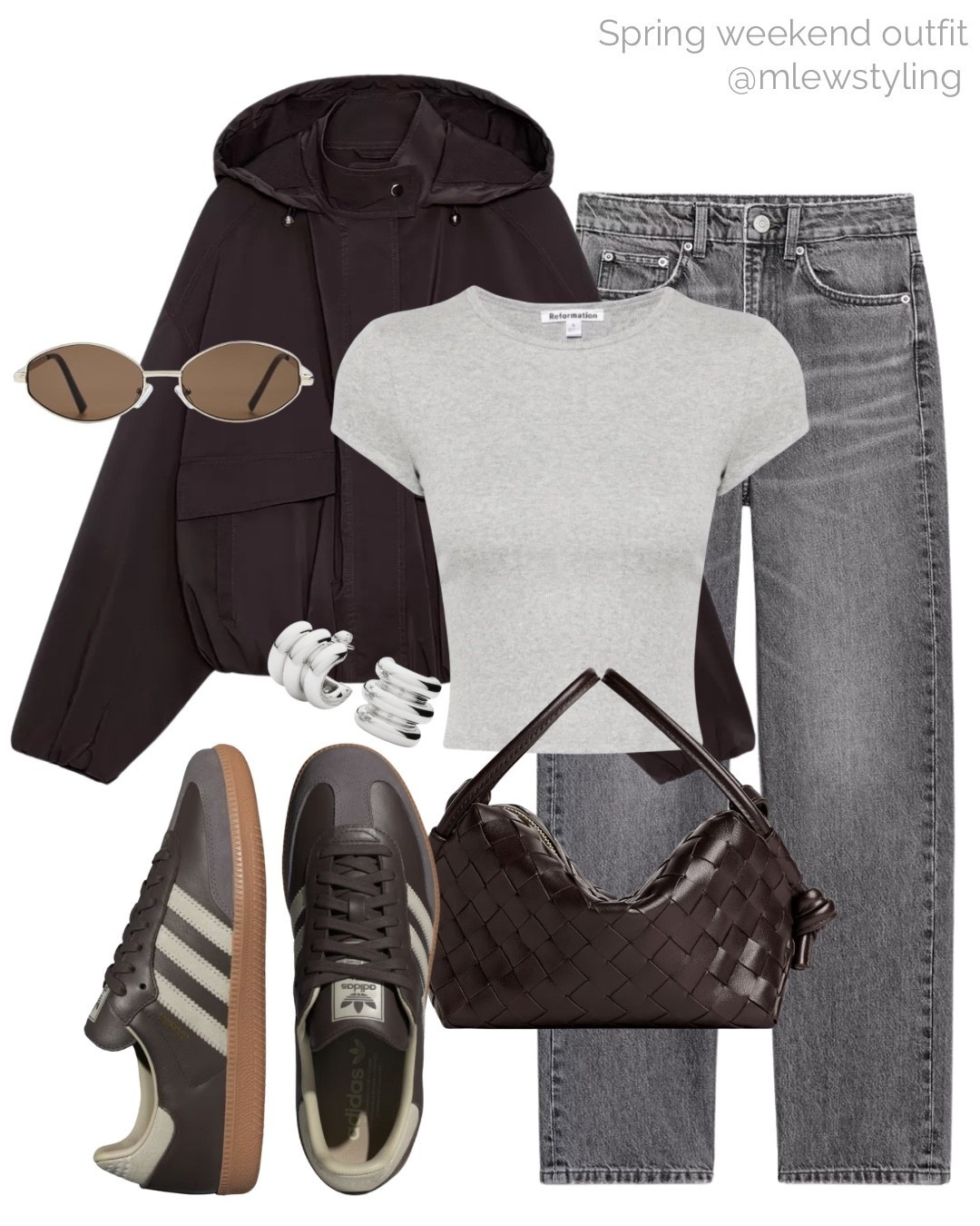 Chocolate brown & grey 🩶

Tags: spring outfit, Zara hooded jacket, reformation grey t-shirt, mom jeans, bottega veneta bag, adidas samba sneakers, silver earrings, capsule wardrobe, neutral aesthetic, weekend look 

#LTKgrwm #LTKSeasonal #LTKootd