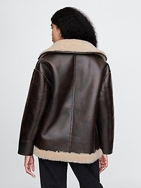 Reversible Recycled Vegan Leather Sherpa Jacket | Gap (US)