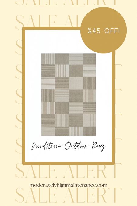 This outdoor patio rug from Nordstrom is on sale at 45% off! It is the perfect time to start updating your outdoor spaces just in time for summer! Shop now!   

#LTKhome #LTKsalealert #LTKunder100