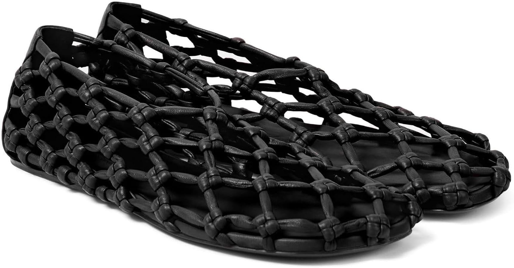 Mesh Ballet Flats for Women Round Toe Woven Hollow Beach Ballerina Flats Summer Cute Casual Mary ... | Amazon (US)