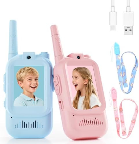 Video Walkie Talkies for Kids – Kids Walkie Talkies 2 Pack with Voice Changer, 1000 Feet Range,... | Amazon (US)