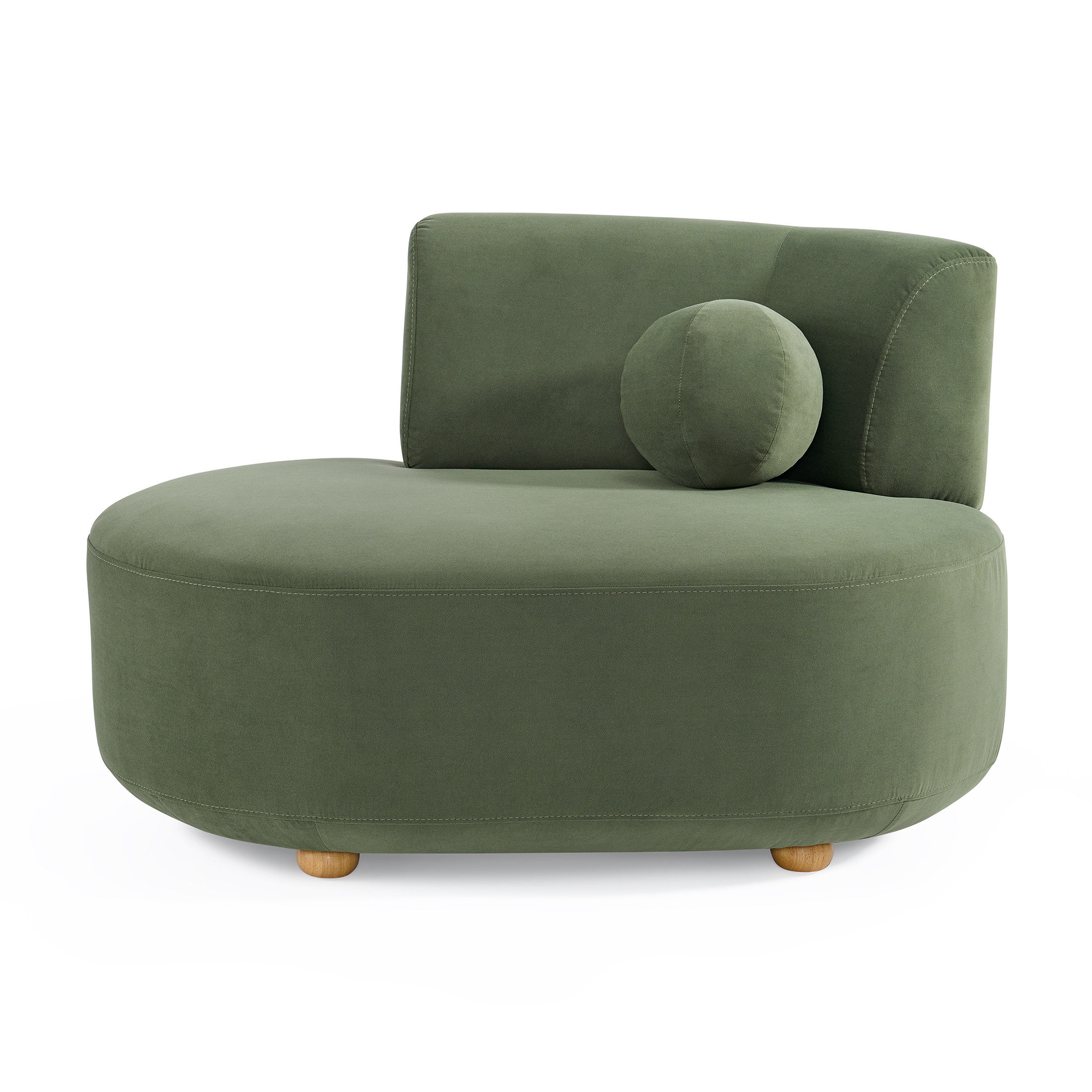 Better Homes & Gardens Juliet Modern Velvet Chaise, Olive | Walmart (US)