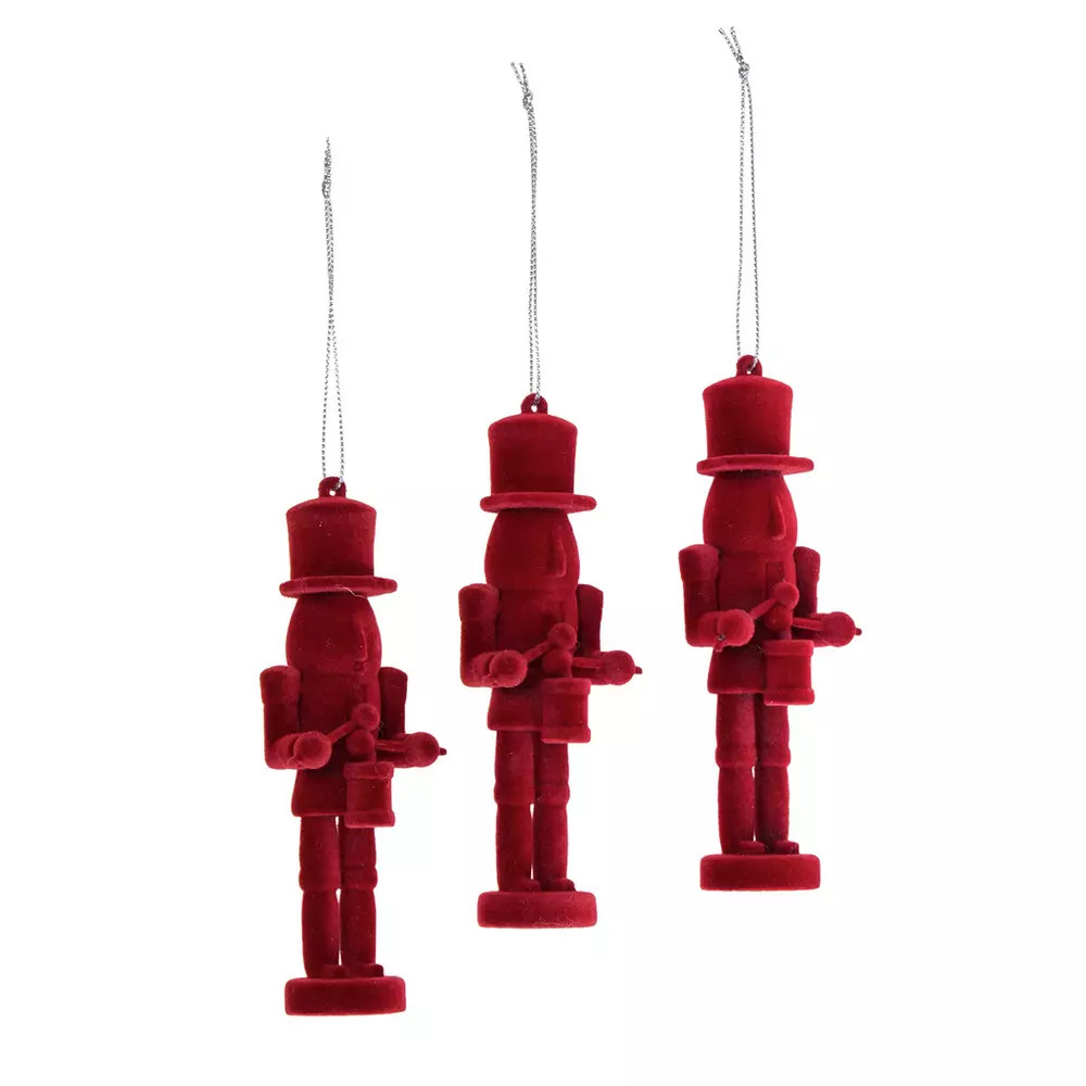 Buy Habitat Pack of 3 Red Nutcracker Christmas Hanging Ornament | Christmas tree decorations | Ha... | Habitat UK
