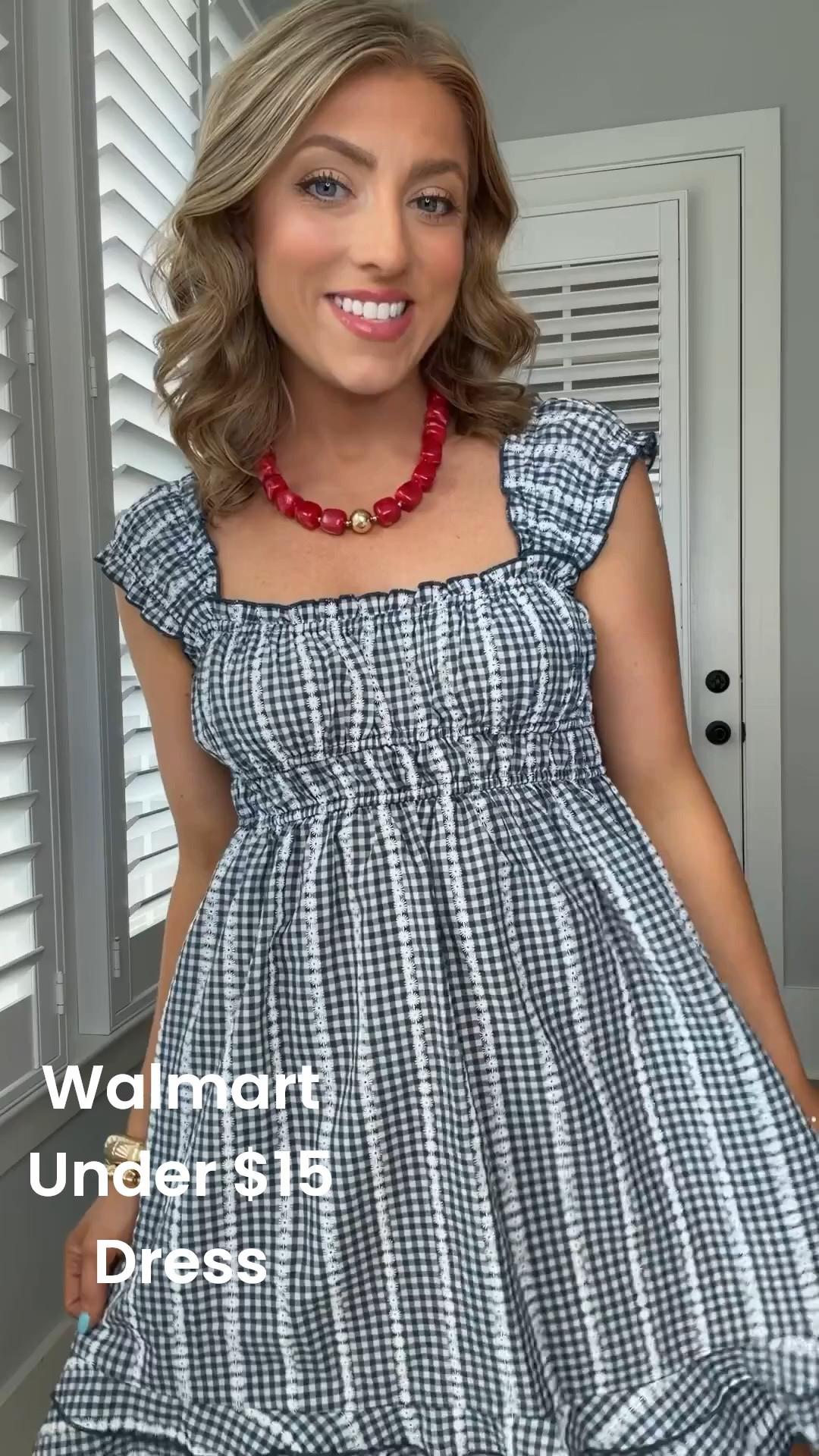 If you’re looking for the cutest summer dress, this Walmart gingham dress is it! 😍 The ruffle sleeves, flattering smocked waist, and timeless gingham print make it such an easy piece to dress up or down.

Perfect for summer gatherings, vacations, brunch dates, and everything in between. It has that designer-inspired look while still being budget-friendly, which makes it an even better find. 🙌

#WalmartFashion #GinghamDress #SummerDress #WalmartStyle #AffordableFashion #ClassicStyle #SummerOutfit #FashionFinds #MomStyle #VacationStyle #WalmartFinds #OOTD #BudgetFriendlyFashion #SummerWardrobe

#LTKootd #LTKPetite