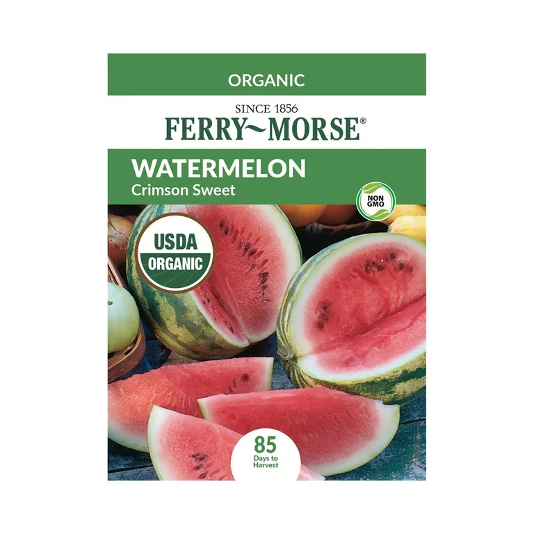 Ferry-Morse 1.35G Watermelon Crimson Sweet Annual Fruit Seeds, Full Sun | Walmart (US)