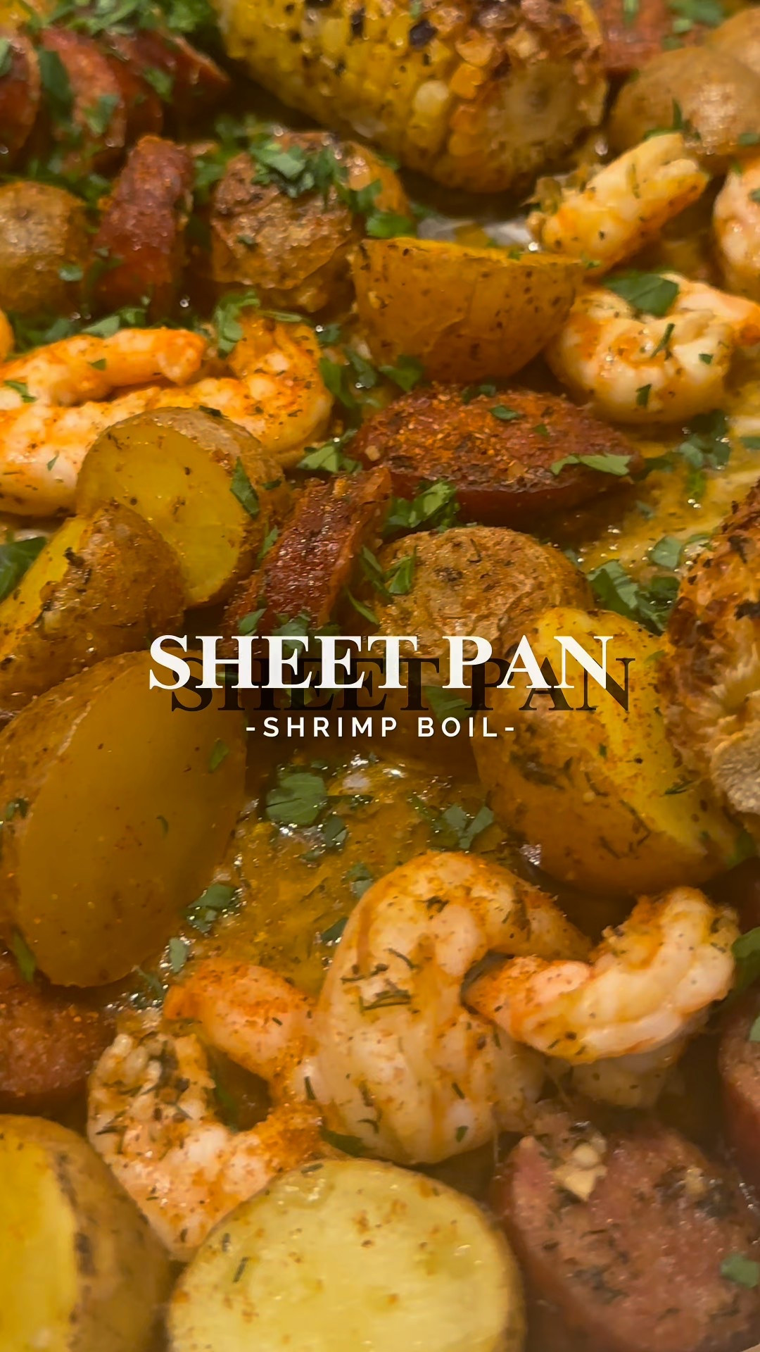Comment SHRIMP below for the recipe and links to shop this post! 🍤

Forget the pot, this is the easiest shrimp boil you’ll ever have and it is FULL of flavor!! The butter sauce absolutely makes it!! This is perfect for summer nights at the lake or on the beach, or just because! Share this with a friend for a chance to be the first to get a sneak peek at my upcoming e-book full of recipes under 30 minutes! 

RECIPE BELOW ⬇️ 

Ingredients:
1 pound peeled and deveined shrimp
1 small bag baby gold potatoes
1 package andouille sausage link
3 ears of corn, cut in half

Sauce:
1 stick melted butter
Juice from 1 lemon
1 tablespoon chicken bouillon 
2 tablespoons minced garlic
1 tablespoon Old Bay seasoning
1 tablespoon chopped dill 

Preheat oven to 400. Mix up all of your sauce ingredients and pour over all other ingredients to coat everything well. Separate your corn and put it in a foil pack with a pat of butter and more lemon juice. Bake for 20 minutes while your other ingredients chill in the fridge on a pan. After 20 minutes, keep your corn in the oven, but put in the pan with everything else and bake it all for another 20 minutes! 

Grab a plate!! 🍽️ 
