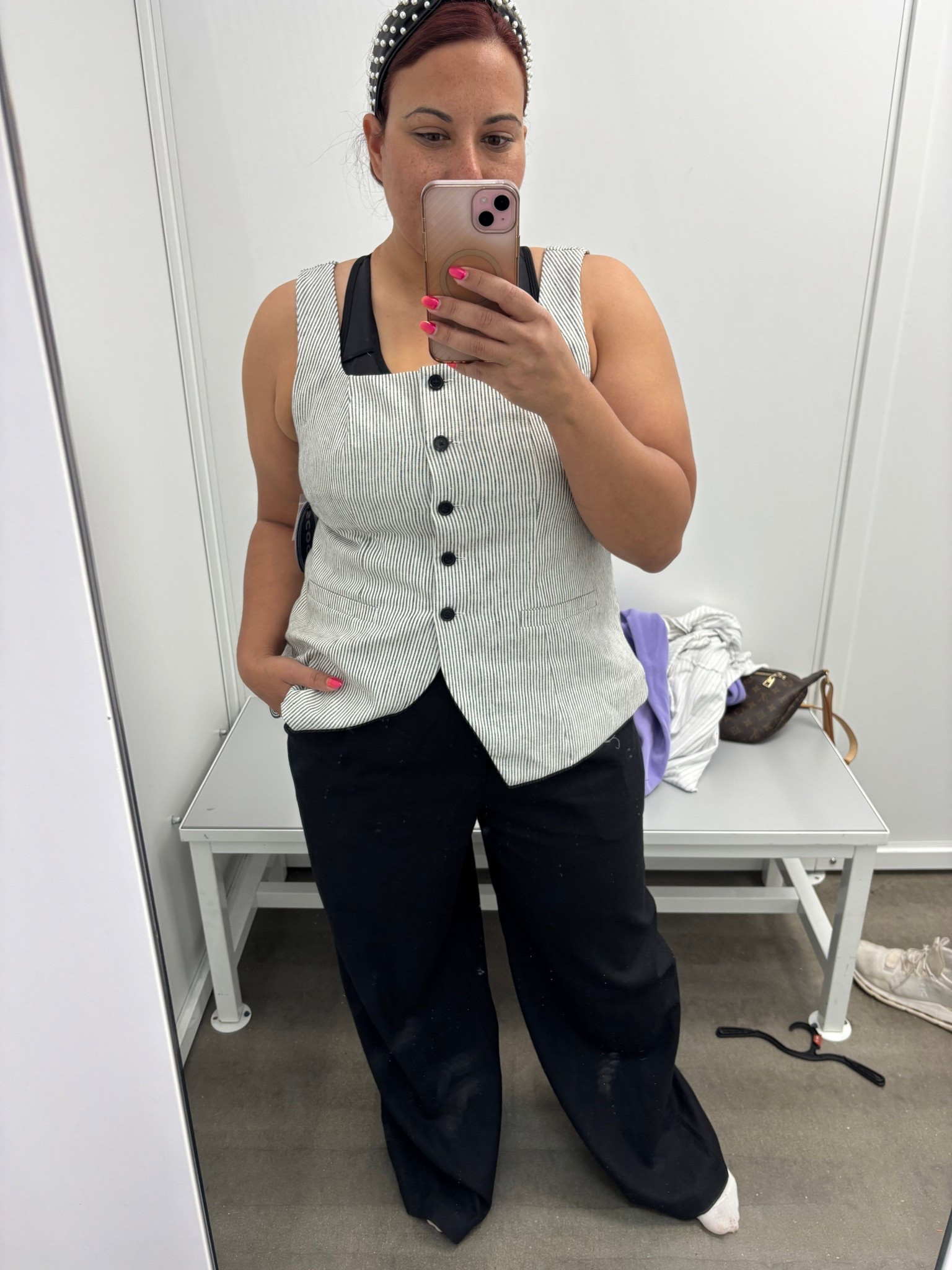 I  love the simplicity of this outfit the vest and linen pants are so comfy. Stay true to size 

#LTKMidsize #LTKStyleTip #LTKWorkwear