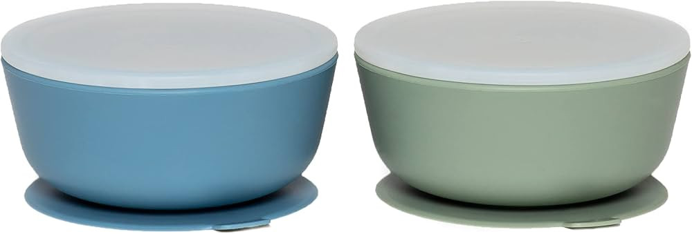 WeeSprout Silicone Suction Bowls for Babies | Leakproof Premium Plastic Lids | Durable for Babies... | Amazon (US)