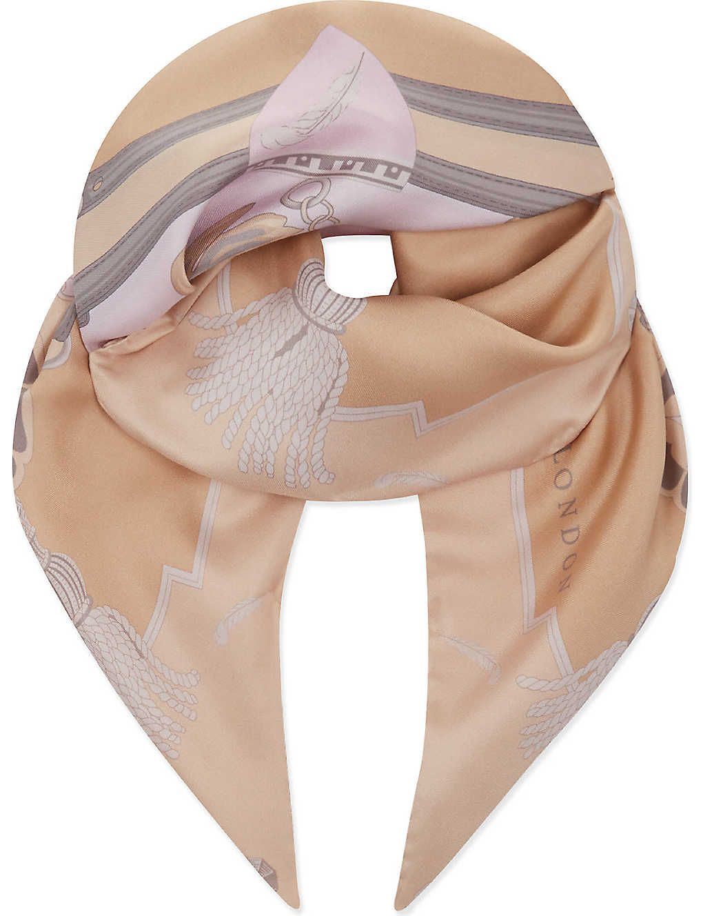 Signature print silk scarf | Selfridges