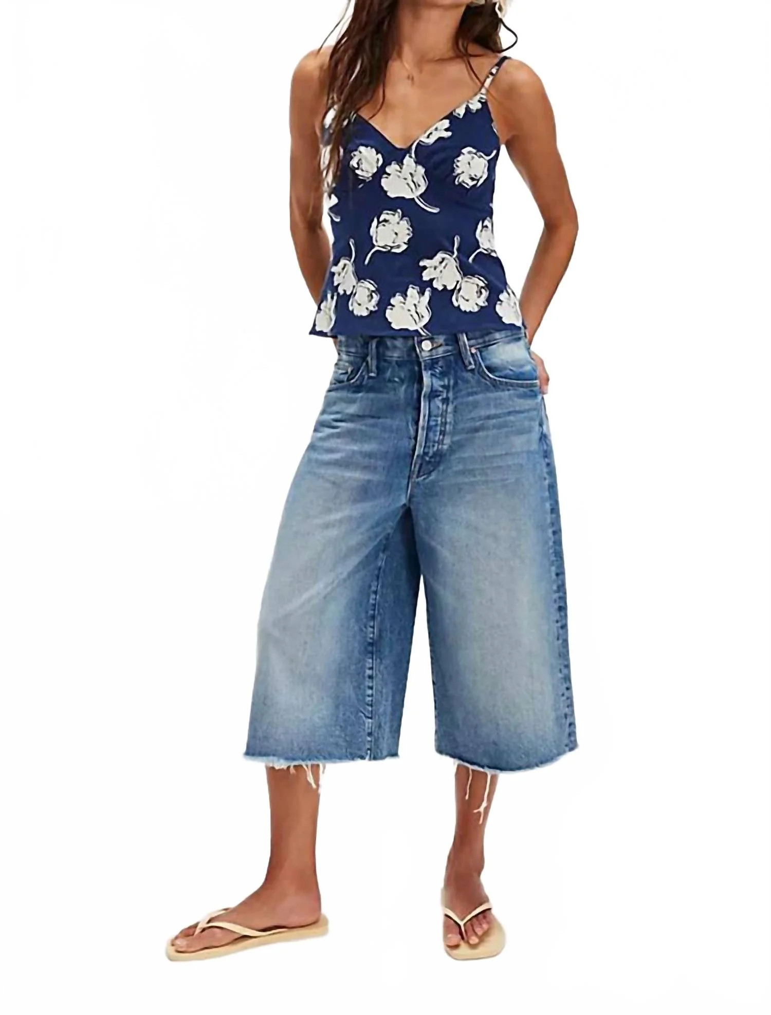Susie Printed Top In Navy Combo | Shop Simon