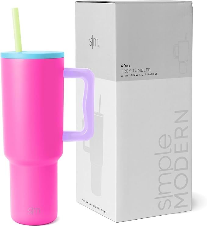 Simple Modern 40 oz Tumbler with Handle and Straw Lid | Insulated Reusable Stainless Steel Water ... | Amazon (US)