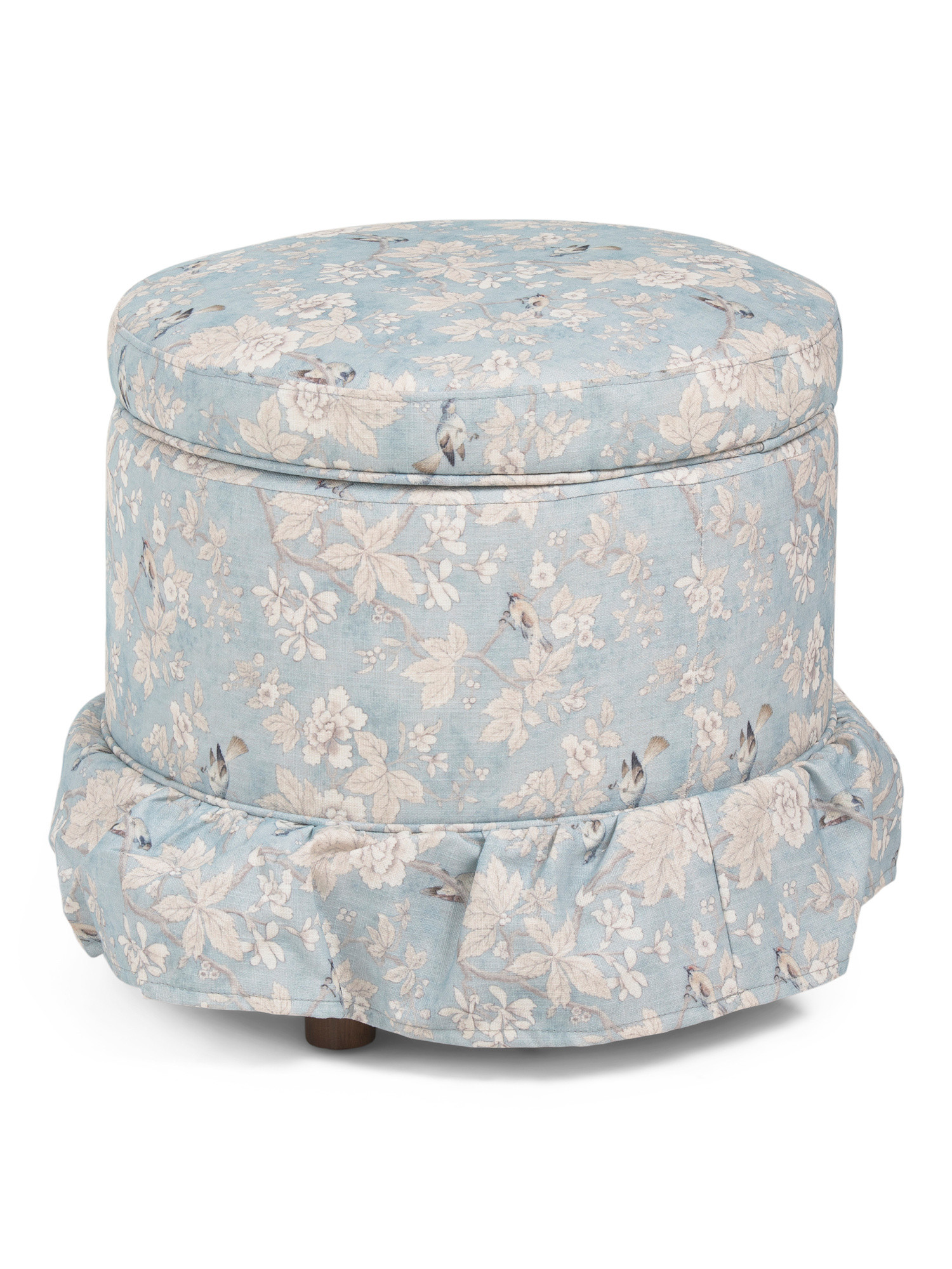 19x17 Darcy Ruffle Skirt Storage Ottoman | TJ Maxx