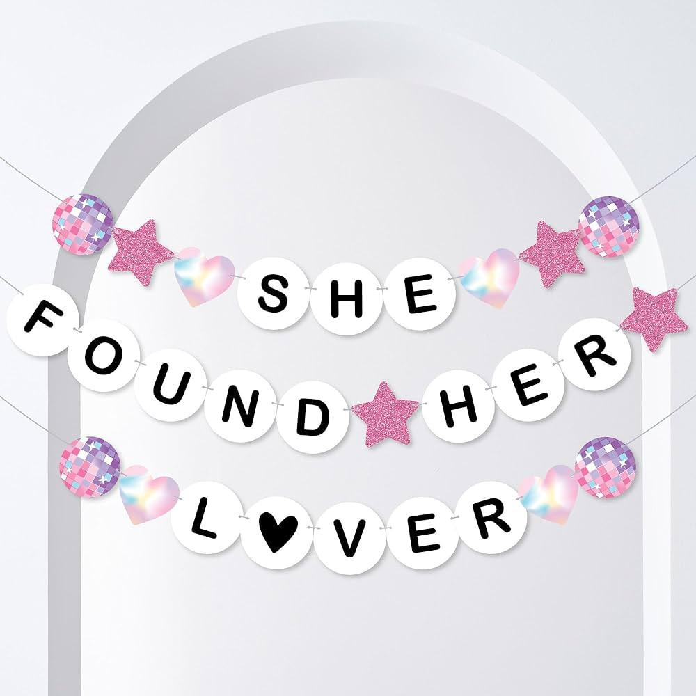 Big Dot of Happiness She Found Her Lover Banner, Eras Bachelorette Party Decorations, Large Brida... | Amazon (US)